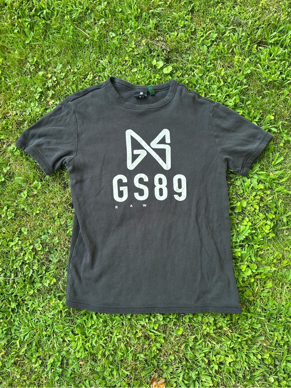 G STAR MEN BUTTERFLY LOGO BLACK T-SHIRT SIZE XS